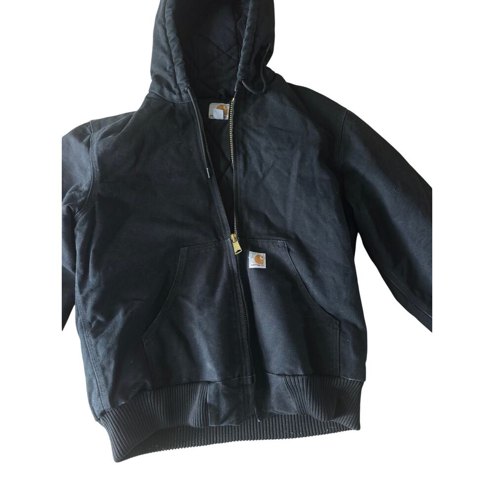 Vintage 1990's Carhartt Black Duck Canvas Hooded Jacket - Picture 5 of 7